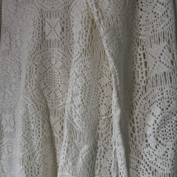 NWT Idyllwind by Miranda Lambert Ivory White Lace Midi Dress with Fringe Sleeves - Picture 11 of 11